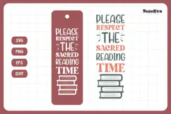 Bookmark Saying SVG | Funny Book Lovers - Sacred Reading Product Image 3