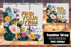 PLAYFUL PNG for 20oz Tumbler , Flower Quote Product Image 1