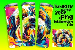 Bold Colorful Abstract Dog Wrap 20oz Design Product Image 1