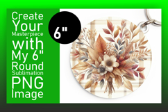 Cute Circle PNG for Sublimation , Autumn Flower Product Image 1