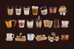 Modern 3D Coffee Cup Collection Product Image 2