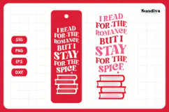 Spicy Bookmark Saying SVG | Book Lovers - Stay For The Spice Product Image 3