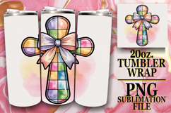 Joyful smiles 20oz tumbler wrap, Cross and Bow Product Image 1