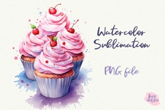 Cute Cupcake Clipart Birthday PNG Birthday clipart Dessert Product Image 1