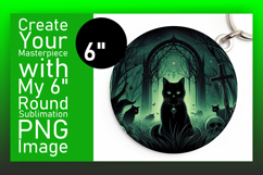Charming Round Design Keychain PNG , Horror Halloween Product Image 1