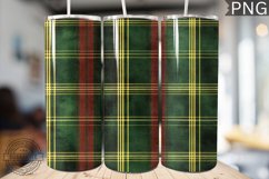 Green Christmas Plaid Tumbler Wrap - High Quality 300 Dpi Product Image 1