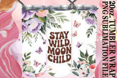 Radiant Adventures 20oz tumbler wrap, Flower Quote Product Image 1