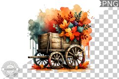 Fall Wagon Garden Sublimation - Fall Clipart PNG Design Product Image 1