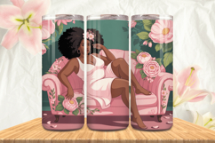 Black Girl Magic Black Woman Positive mind 20oz Tumbler wrap Product Image 1