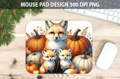 Fox Mouse pad Sublimation - Halloween Animal PNG Design Product Image 1