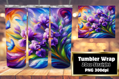 STYLISH 20oz Tumbler Wrap Design , Flowers Product Image 1