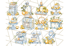 Mediterranean Cottagecore Kitchen PNG Clipart with Lemons Product Image 3