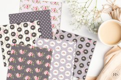 12 Shabby Chic Flowers Digital Paper, Pastel Background Product Image 2