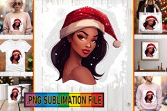 Cheerful Tote Bag Gift Magic PNG, Xmas Girl Product Image 1