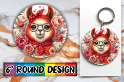 Enchanted Round Keychains PNG, Cute Animals Product Image 1