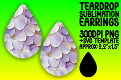 Playful Teardrop Earrings Design for Crafts , 3D Flower Product Image 1