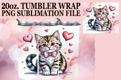 Radiant Mornings 20oz tumbler wrap, Cat Valentin's Day Product Image 1
