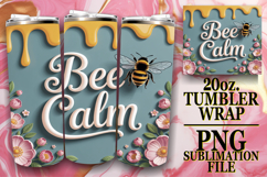 Cozy dreams 20oz tumbler wrap, Bee Quote Product Image 1