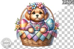 Easter Dog Sublimation - Easter Clipart PNG Design Product Image 1