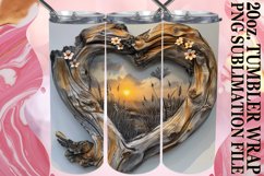 Heartwood Wonder: Wooden Heart Sublimation Product Image 1
