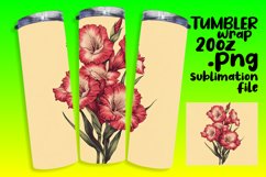 Sublimation Tumbler Wrap Watercolor Flowers 20oz Design Product Image 1