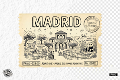 Old Zoo Tickets PNG illustrations Product Image 1