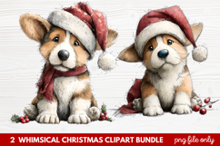 Whimsical Christmas Clipart | Cute Festive Holiday PNG Product Image 1