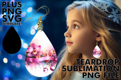 Enchanted Teardrop Earrings PNG, Flowers Product Image 1