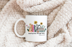 Christian Quote Sublimation - Faith Saying | Saved By Grace Product Image 4