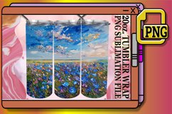 Fresh Floral Sublimation Tumbler Wrap 20oz Beauty Product Image 1