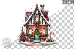 Christmas House Sublimation - Clipart PNG Design Product Image 1