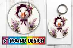 Blissful Circle Ornaments PNG, Goose Product Image 1