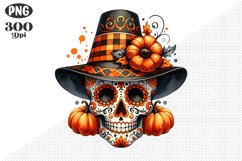 Halloween Skull Sublimation - Clipart PNG Design Product Image 1