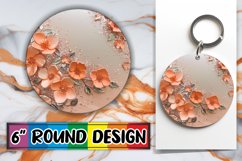 Radiant Glittery Leopard Sublimation Circle: Keychain, Coast Product Image 1