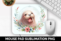 Walrus, Cute Animal Mouse Pad PNG, Animal Lover Gift Product Image 1