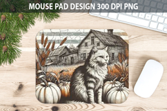 Cat Mouse pad Sublimation - Thanksgiving PNG Design Product Image 1