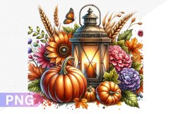 Autumn Harvest Pumpkin Sublimation - Pumpkin Clipart Design Product Image 1