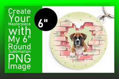 Dynamic Round Design for Sublimation , Cute Dog Product Image 1