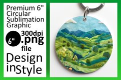 Dynamic 3D Summer Round Design Sublimation Product Image 1