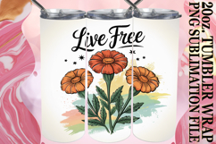 Uplifting Gift 20oz tumbler wrap, Flowers Quote Product Image 1