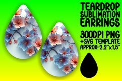 Elegant Blossom Teardrop Earrings: Sublimation Elegance Ense Product Image 1