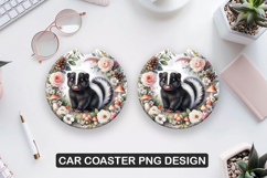 Funny Animals Car Coaster Sublimation| Animal Coaster PNG Product Image 1