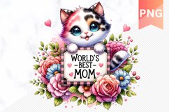 World's best mom Sublimation - Mother's Day Clipart PNG Product Image 1
