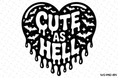 Cute as Hell Svg | Halloween Svg | Svg Cut Files Product Image 1
