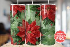 Christmas Flowers Tumbler | Christmas Tumbler Wrap Product Image 1