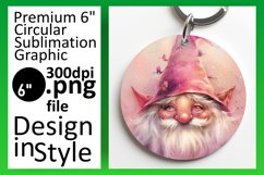 Enchanted Oasis: Gnome Circle Design Sublimation PNG Product Image 1