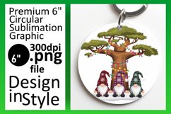Elegant Circle Design Keychain Template , Gnomes Product Image 1