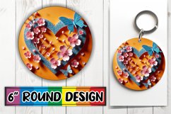 Timeless Keychain Round Style, 3D Heart Product Image 1