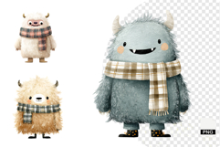 Cute Halloween Monsters Clipart Product Image 1