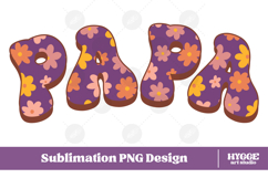 papa Png Retro Flowers Mother&#039;s Day Floral Mom Sublimation Product Image 1